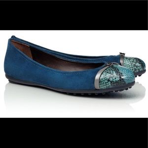 Tory Burch Pacey Driver Ballet deep sea blue